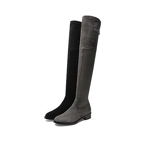 SKAP/圣伽步冬季新款专柜同款系带过膝瘦瘦靴女长靴10913221