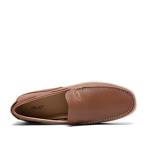 SKAP/圣伽步2020夏专柜同款套脚简约男休闲皮鞋N16A6801
