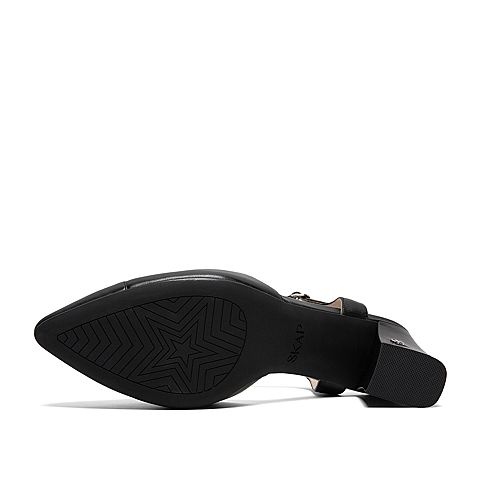 SKAP/圣伽步2020夏新款专柜同款优雅尖头一字带女凉鞋N1IBG401
