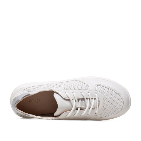 SKAP/圣伽步2021春季新款商场同款系带小白鞋女休闲鞋NE0BH314