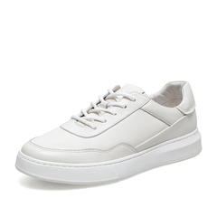 SKAP/圣伽步2021春季新款牛皮革系带板鞋小白鞋女休闲鞋N16BO401