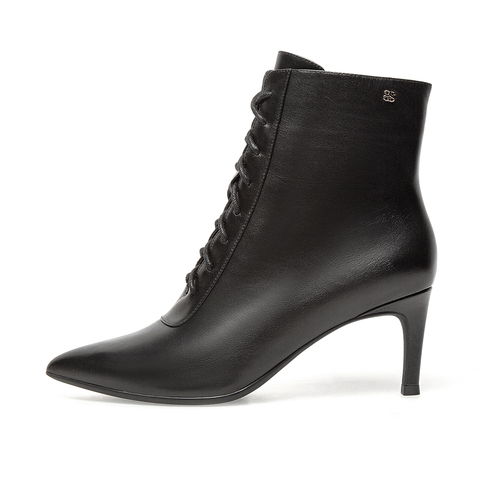 SKAP圣伽步2021冬季新款商场同款牛皮革时尚高跟女短靴AAX02DD1