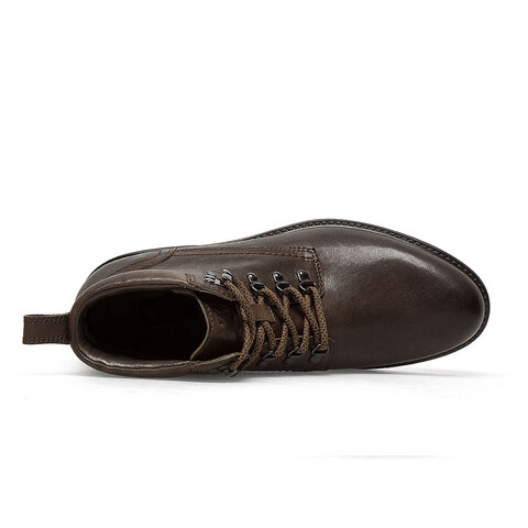SKAP圣伽步2021冬季新款商场同款牛皮革系带商务靴男短靴A1T01DD1