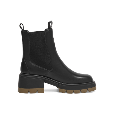 SKAP圣伽步2022冬季商场同款时尚高跟烟筒切尔西靴女短靴ADS01DD2