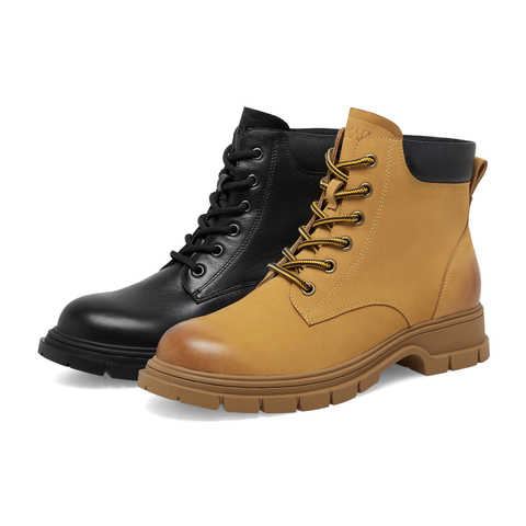 SKAP圣伽步2022冬季新款商场同款复古大黄靴马丁靴女短靴ADX01DD2
