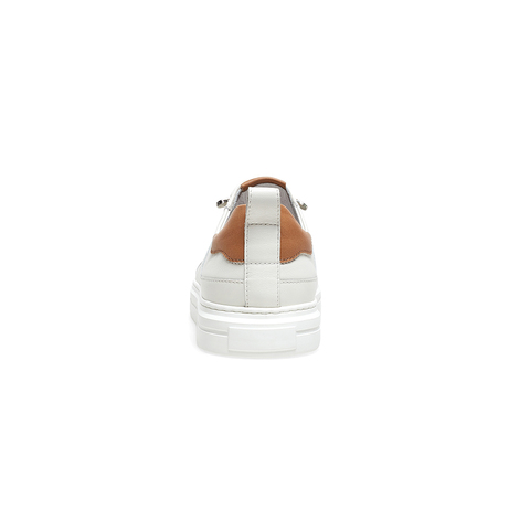 SKAP圣伽步2023春季新款免系带轻质舒适小白鞋男休闲鞋A4K02AM3
