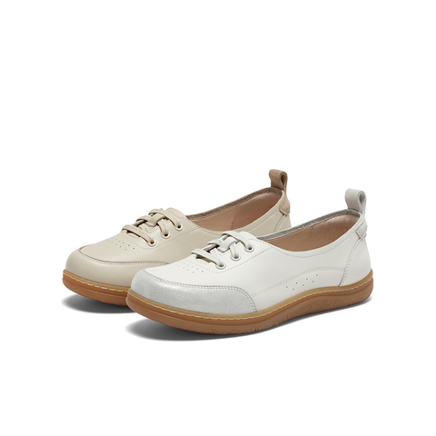 SKAP圣伽步2024春季新款免系带舒适平底浅口女休闲单鞋ACD11AA4