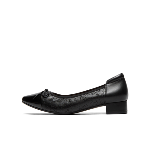 SKAP圣伽步2024秋季新款商场同款时尚蝴蝶玛丽珍女深口鞋AEA12CM4