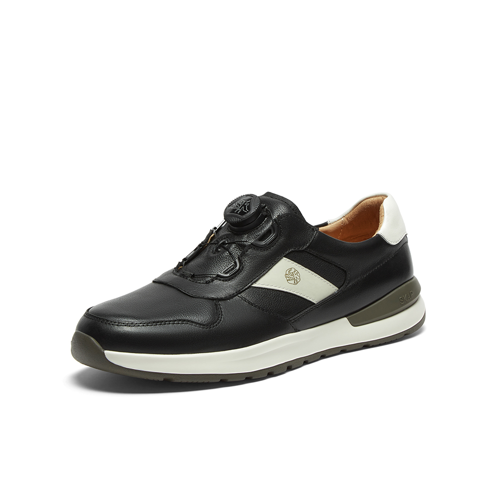 SKAP圣伽步2024秋季新款商场同款舒适大底牛皮革男休闲鞋A6H06CM4