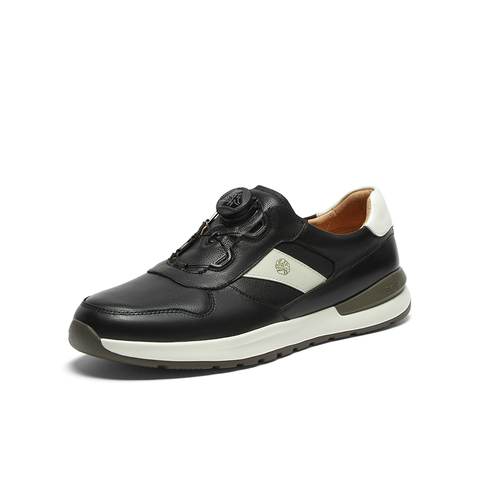 SKAP圣伽步2024秋季新款商场同款舒适大底牛皮革男休闲鞋A6H06CM4