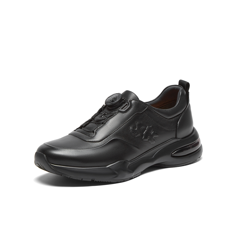 SKAP圣伽步2024秋季新款商场同款舒适牛皮革男运动休闲鞋A5M09CM4