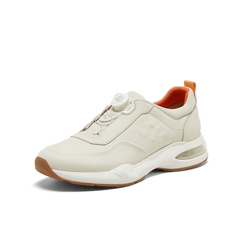 SKAP圣伽步2024秋季新款商场同款舒适牛皮革男运动休闲鞋A5M09CM4