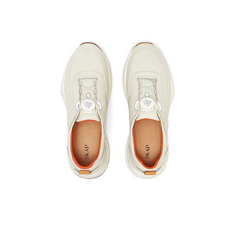 SKAP圣伽步2024秋季新款商场同款舒适牛皮革男运动休闲鞋A5M09CM4