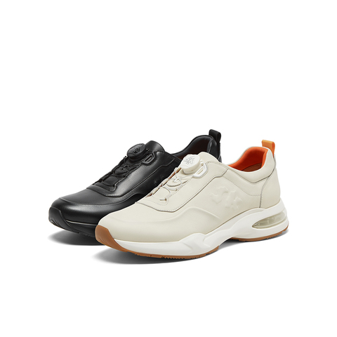 SKAP圣伽步2024秋季新款商场同款舒适牛皮革男运动休闲鞋A5M09CM4