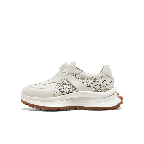 SKAP圣伽步2024秋季新款商场同款厚底撞色舒适深口女老爹鞋ADN09CM4