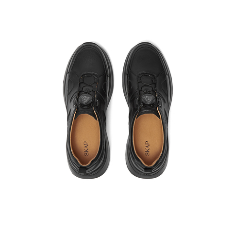 SKAP圣伽步2024秋季新款商场同款深口舒适轻便牛皮革男休闲鞋A6W04CM4