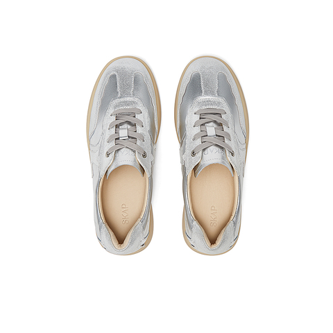 SKAP圣伽步2024秋季新款商场同款时尚休闲松紧带深口女板鞋AGR03CM4