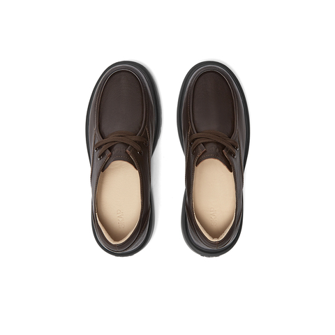 SKAP圣伽步2024秋季新款商场同款系带厚底女深口休闲皮鞋鞋AFH11CM4