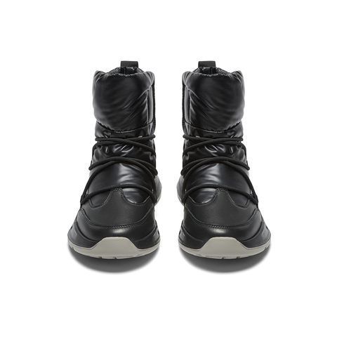 SKAP圣伽步女鞋2024冬季新款日常羽绒休闲靴系带厚底女款低靴