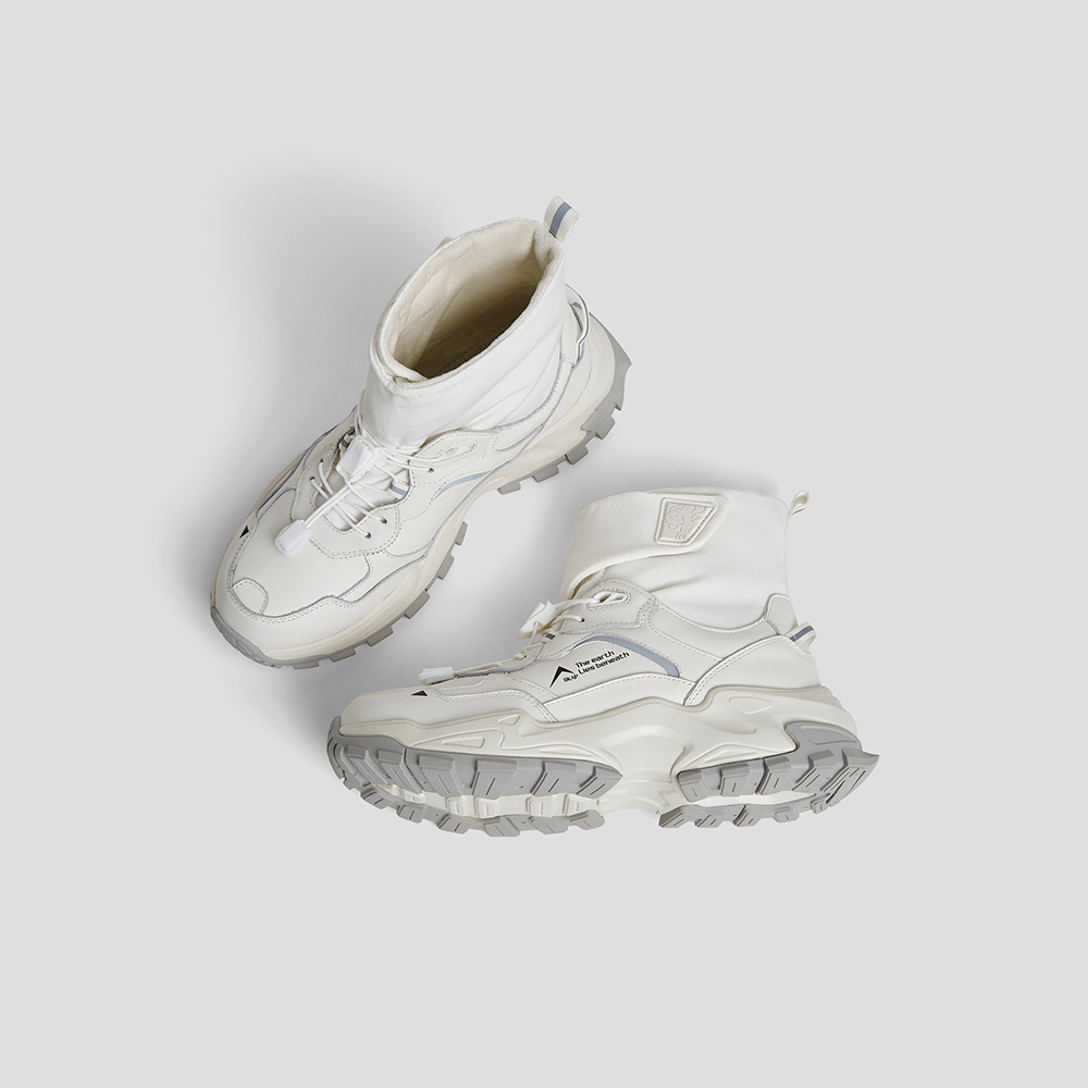 SKAP圣伽步女鞋2024冬季新款厚底系带时尚旅游户外女款运动靴