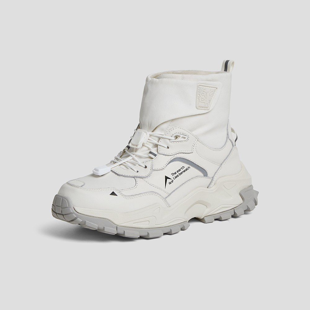 SKAP圣伽步女鞋2024冬季新款厚底系带时尚旅游户外女款运动靴