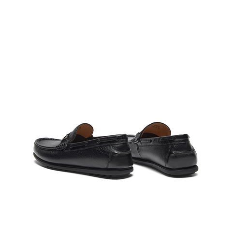 SKAP圣伽步男鞋2024秋季新款日常平跟豆豆鞋一脚蹬舒适男休闲皮鞋