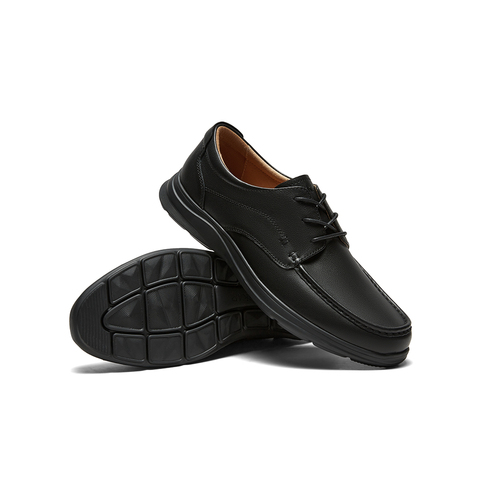 SKAP圣伽步男鞋2024秋季新款简约系带舒适轻质商务休闲男士皮鞋