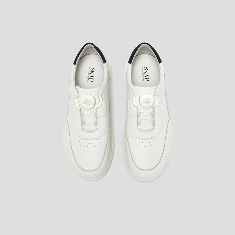 SKAP圣伽步男鞋2024秋季新款时尚旋扣厚底透气运动增高男士休闲鞋