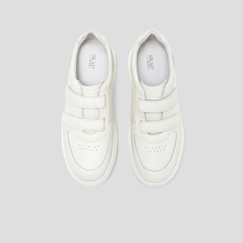 SKAP圣伽步女鞋2024秋季新款板鞋厚底魔术贴日常简约女款休闲鞋