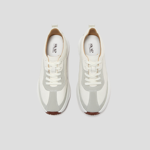 SKAP圣伽步男鞋2024秋季新款户外运动舒适系带厚底拼色男款休闲鞋