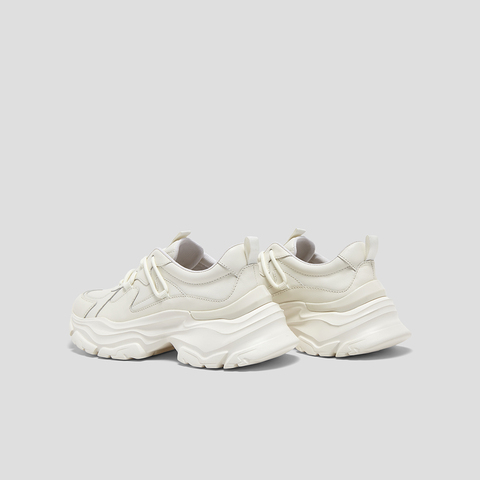 SKAP圣伽步女鞋2024秋季新款运动休闲厚底老爹系带纯色女款旅游鞋