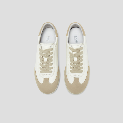 SKAP圣伽步女鞋2024秋季新款复古简约阿甘轻便系带日常女款休闲鞋
