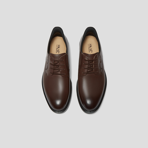 SKAP圣伽步男鞋2024秋季新款商务上班轻质系带通勤男款正装皮鞋