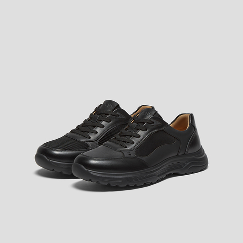 SKAP圣伽步男鞋2024秋季新款运动增高轻便厚底潮流软面男士休闲鞋