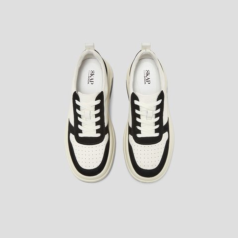 SKAP圣伽步男鞋2024秋季新款百搭运动厚底系带舒适拼色男款休闲鞋