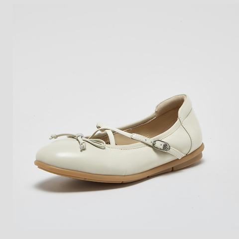 SKAP圣伽步女鞋2024秋季新款蝴蝶结平跟日常弹力舒适气质女休闲鞋