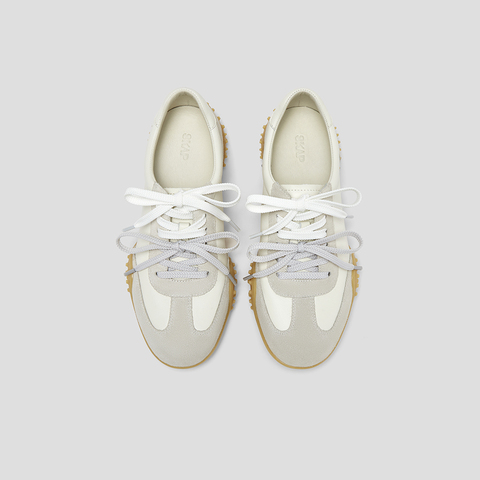 SKAP圣伽步女鞋2024秋季新款户外舒适双鞋带拼色女款运动休闲鞋