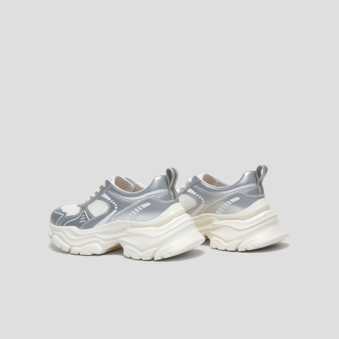 SKAP圣伽步女鞋2024秋季新款休闲老爹厚底舒适系带撞色女户外鞋