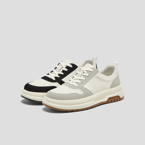 SKAP圣伽步男鞋2024秋季新款百搭运动厚底系带舒适拼色男款休闲鞋