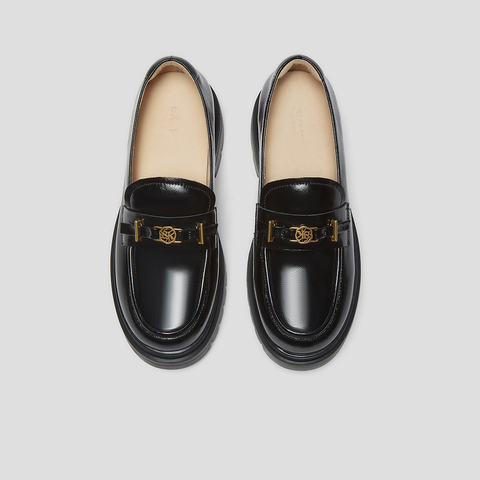 SKAP圣伽步女鞋2024秋季新款复古乐福轻便一脚蹬厚底女款休闲鞋