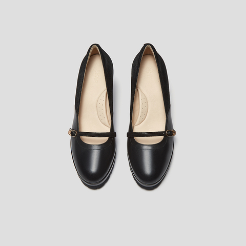 SKAP圣伽步女鞋2024秋季新款气质休闲粗跟上班搭扣通勤女士高跟鞋