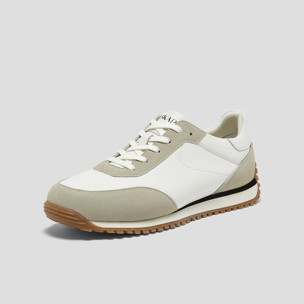 SKAP圣伽步男鞋2024秋季新款轻便时尚软底舒适系带运动男士休闲鞋