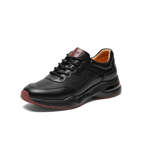 SKAP圣伽步男鞋2024秋季新款厚底气垫舒适系带时尚休闲男款运动鞋