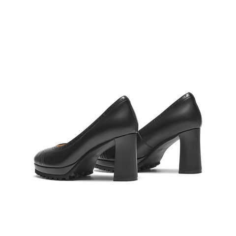 SKAP圣伽步2024秋季新款气质高跟鞋通勤方根套脚休闲浅口女款单鞋