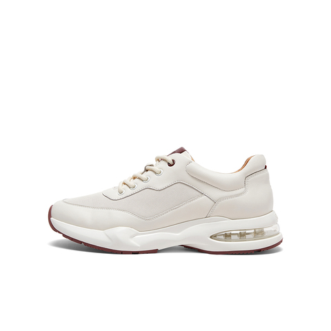 SKAP圣伽步男鞋2024秋季新款厚底气垫舒适系带时尚休闲男款运动鞋