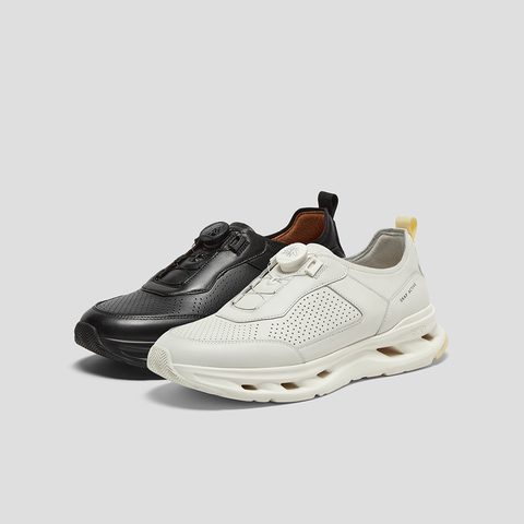 SKAP圣伽步男鞋2025春季新款透气轻便免系带简约男款休闲鞋