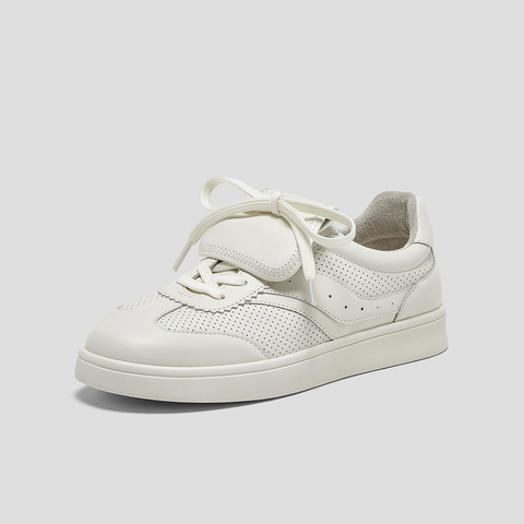 SKAP圣伽步女鞋2025春季新款翻鞋舌通勤厚底女休闲德训鞋