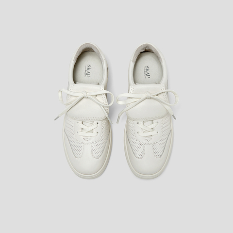 SKAP圣伽步女鞋2025春季新款翻鞋舌通勤厚底女休闲德训鞋