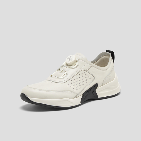 SKAP圣伽步男鞋2025春季新款旋扣舒适轻质厚底男休闲运动鞋