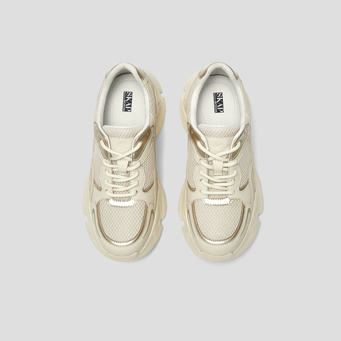 SKAP圣伽步女鞋2025春季新款运动户外厚底增高透气女款老爹鞋